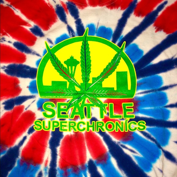 Seattle Superchronics Red White & Blue Tie Dye - Picture 1 of 1